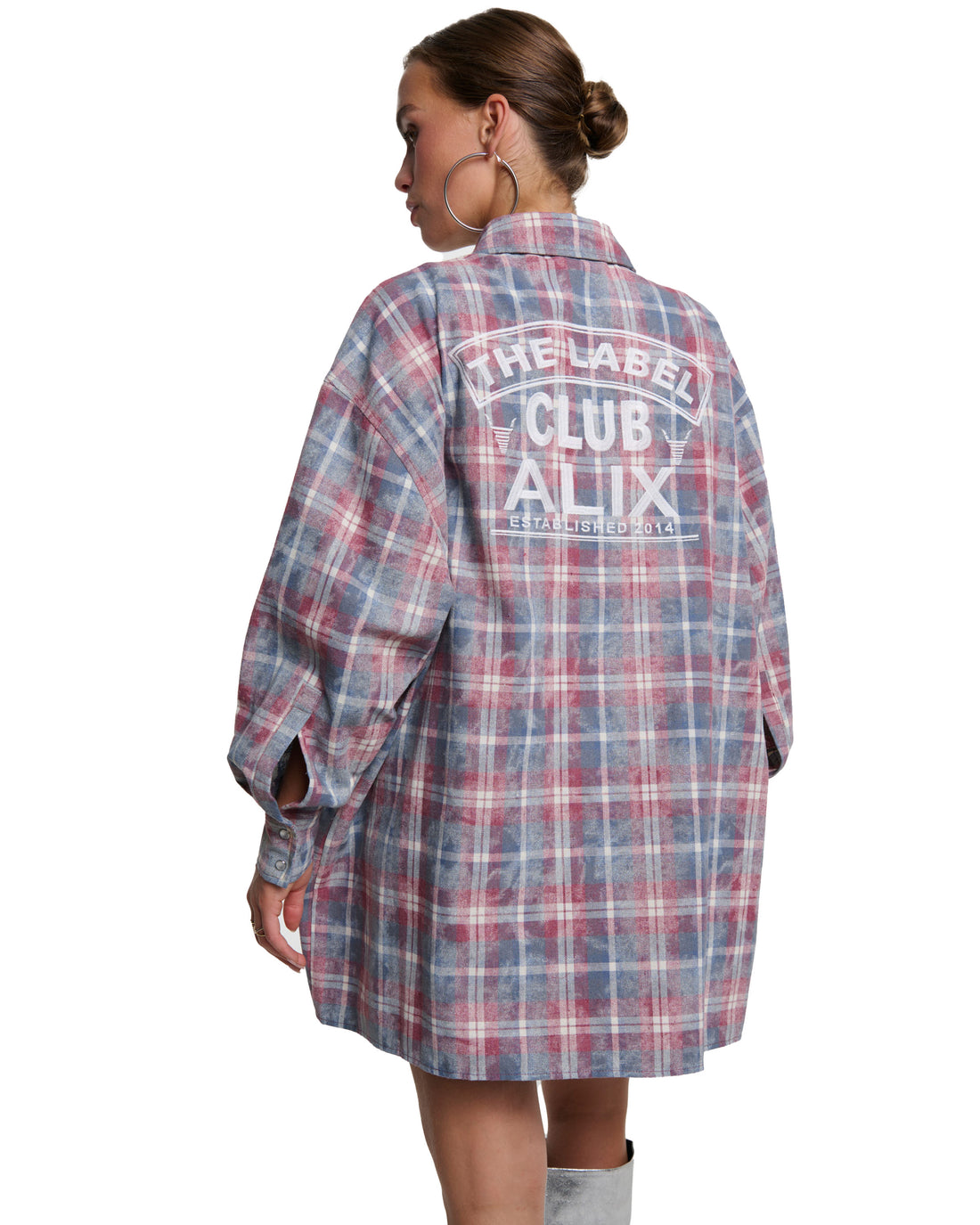 H&M Schal kariert mehrfarbig aus Polyacryl